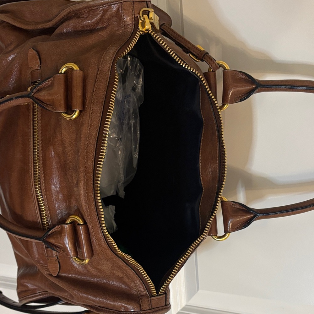 Miu Miu Rich Brown Leather Satchel - Picture 6 of 16